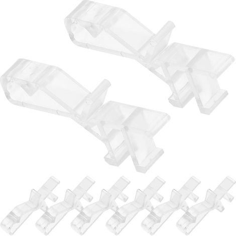 Clips de fixation pour cantonnières de stores, 20 pièces, fixations légères en plastique pour une installation sécurisée et une protection anti-glissement, accessoires pour stores à utiliser en magasi (1/5)