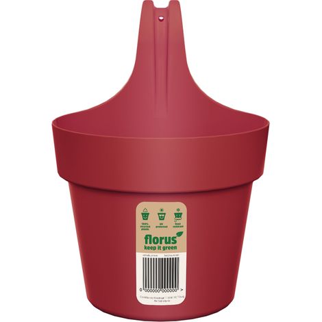 Florus Paris Balcony Hanger Single - Rouge - L 18 x B 27.3 x H 25 cm - Balcon - 100% recyclé