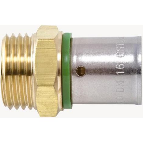 Raccord mâle fixe à sertir radial - Diamètre : 16 - 1/2''