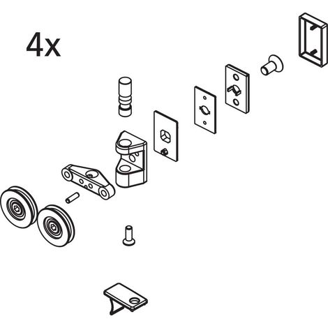 Kermi Rollen Set oben, EBCC020, Silber Mattglanz/Silber Hochglanz, 2534758