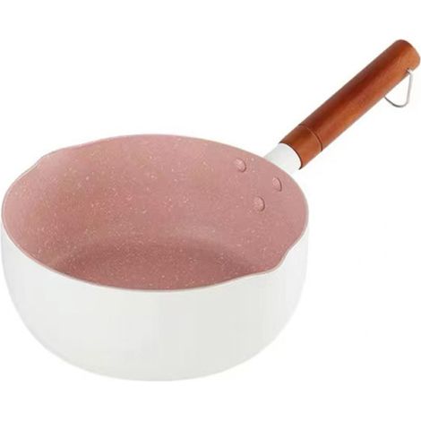 Casserole japonaise antiadhésive 20cm blanche pour lait, soupe de nouilles, sauce, nourriture bébé (1/5)