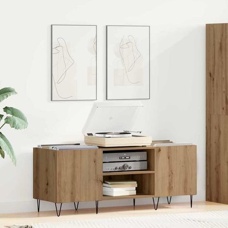 Schallplattenschrank mit Regal Artisan-Eiche 121 x 38 x 48 cm