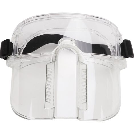Visière de protection intégrale transparente amovible, résistante aux UV et anti-éclaboussures, idéale pour la cuisine.