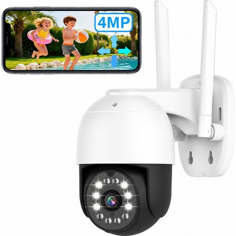 Shine Home Caméra de Surveillance Extérieure WiFi 4MP, Vision Nocturne Couleur, IP65 & Google Home (1/5)