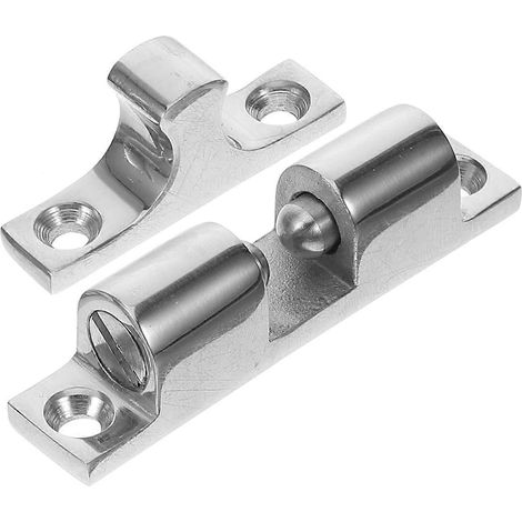 Robuster Türriegel aus Edelstahl, windbeständig, für sichere Schranktüren und Schubladen, silberfarben. (1/5)