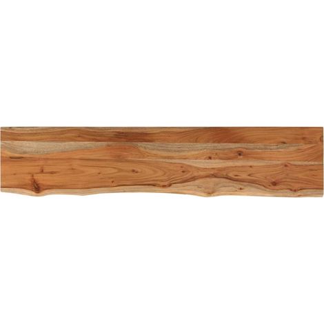 Étagère murale rectangulaire massif acacia bordure assortie