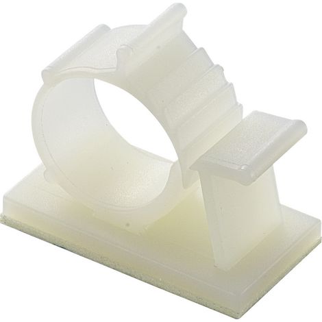 TRU COMPONENTS Embase de fixation autocollant 543204 Plage de Ø du faisceau 23 à 28.50 mm naturel 1