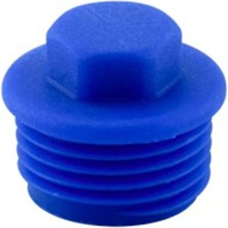 Bouchon mâle hexagonal (sachet de 50 unités) - 1/2" - bleu,. (1/5)