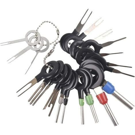 Kit de 21 Extracteurs de Cosses pour Connecteurs Sertis de Câblage Électrique (1/4)