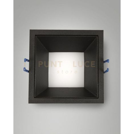 KRIS FARETTO INCASSO QUADRATO NERO 3000K 930LM 8W DIMMERABILE
