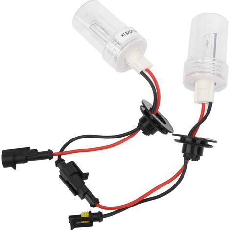 Convient pour deux ampoules de phares au xénon HID 100W 8000K, compatible avec douille H1, 12V automobile. (1/5)