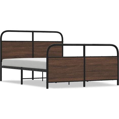Lit double  Lit adulte  Cadre de lit sans matelas 120x190 cm chêne marron