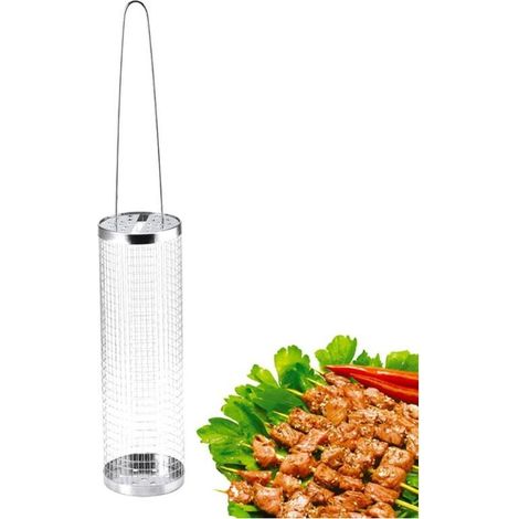 TAISHENGDA Outdoor-Küchenständer mit 360° drehbarem Grillrohr, drehbarem Grillrohr zum Grillen, Stahlrohrwanne und herausnehmbarem Gemüsekorb (1/5)