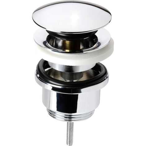 Válvula de lavabo de latón cromado con tapón manual Easyclic
