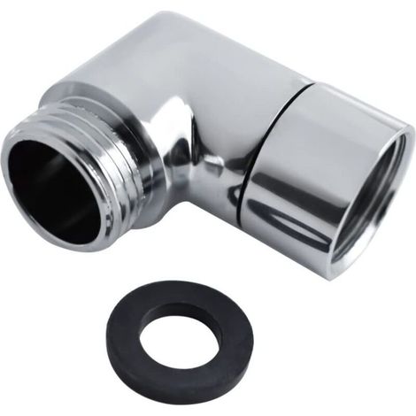 Adaptateur Pommeau De Douche - Raccord Coudé 90° En Cuivre - Pour Douchette À Main Et Robinetterie - Filetage G1/2 - 1 Pièce (1/3)