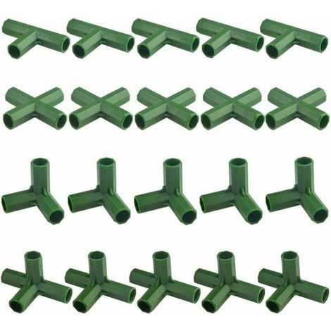 20pcs Heavy Duty Garden Frame Connectors for Greenhouses and Plants 11mm, (1/5)