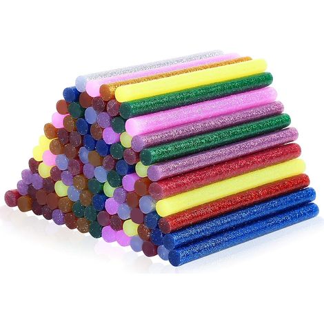 100 Pièces Baton de Colle pour Pistolet 7mm x 100 mm, Bâtons de Colle Chaude Multicolore, Baton Colle 7mm pour Pistolet à Colle Chaude, Bâton de Colle Chaude pour Bricolage Scrapbooking Artisanat (1/5)