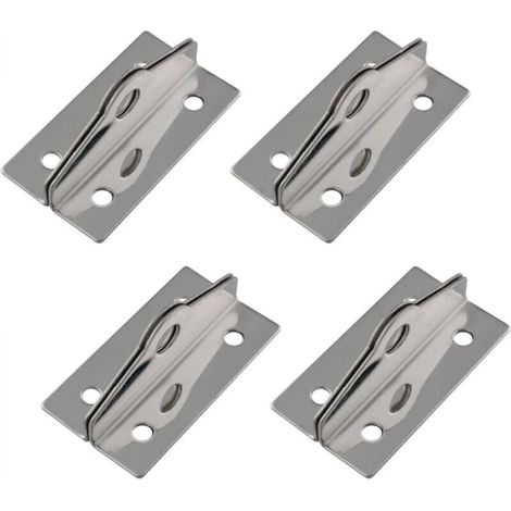 Lot de 4 loquets coudés à 90 degrés en acier inoxydable 304, verrou de sécurité, œillet de cadenas, pour rangement intérieur ou extérieur (1/4)
