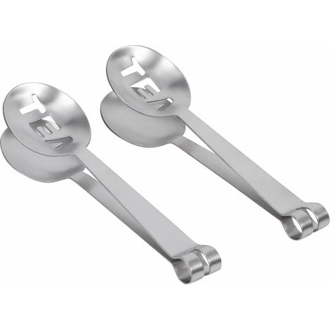 3Pcs Pinces Sachet de Thé en Acier Inoxydable Presse-sachets de thé Outil Cuisine Accessoire de Thé 12cm (1/4)