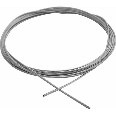– Câble souple en acier 4mm – Rouleau de 5 mètres – Corde à piano pour fixation et tension – Résistant aux chocs et à la corrosion (1/3)