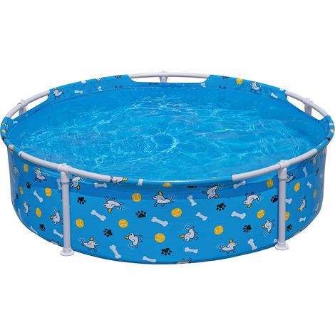 Above Ground Pet Play Pool Blue 122 x 30.5 cm PVC and Steel Bestway