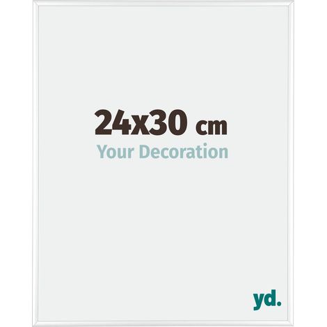 yd. - Cadre photo 24x30 - Blanc Brillant - Aluminium - Kent