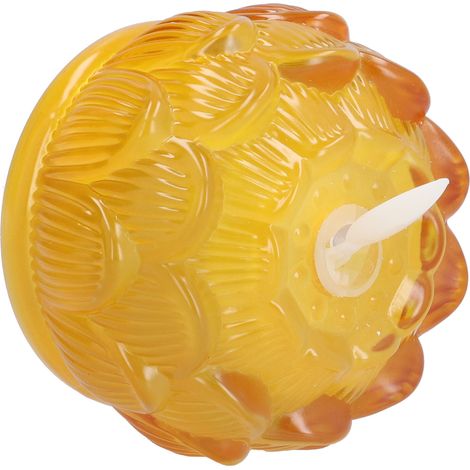 Lampe LED en forme de fleur, imitation verre, lumière jaune, bougie électronique, décoration fleur de lotus pour la maison ou le bureau, jaune (1/5)