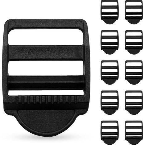 25 mm Rucksackschnalle  Packung mit 50  Feststellbare Schiebeschnallen  Innenbreite 25mm  aus Kunststoff  Gürtelschnalle für Rucksäcke  für Rucksackverschluss, Nähband (1/5)