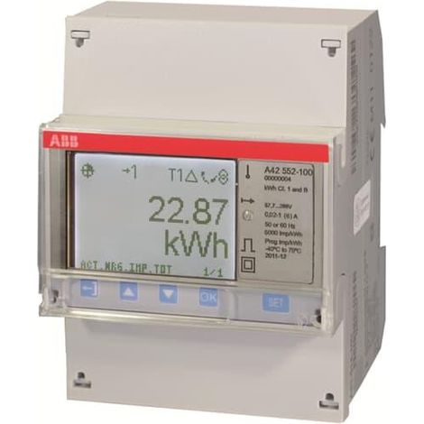 Compteur A42 Monophase Mbus Mesure InDirecte 6A Platinum Mid 2CMA170518R1000 ABB 831235