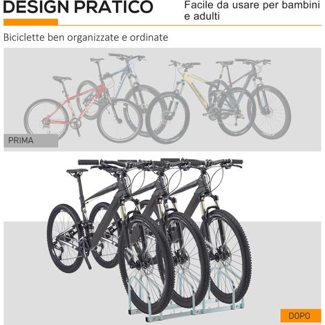 Support mural 3 vélos, râtelier à vélo en acier, station garage pour rangement (1/5)