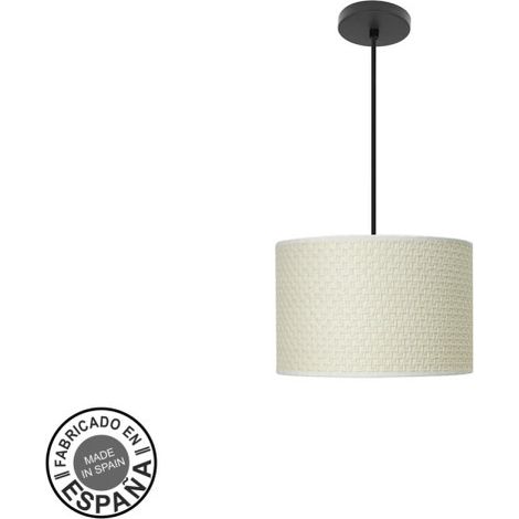 ABRILA Colgante Pantalla Cañizo Modelo Moda Blanco 30 Cm