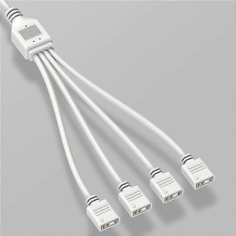 Câble d'extension 5 V 3 broches pour carte mère d'ordinateur, 1 point, 4 connecteurs, extension de connexion Argb SPL (1/5)