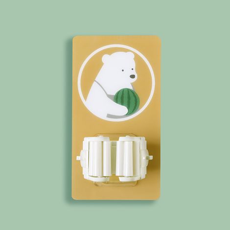 Wandmontierter Mopphalter mit starker Haftkraft, wasserdicht, Rollendesign, Besenhalter für Bad, Küche und Toilette (1/5)