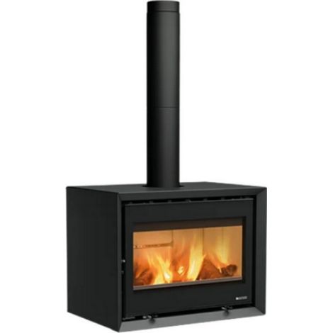 La Nordica – Poêle à bois raccordable 12,4 kW – Longueur max de bûche 30 cm – Évacuation des fumées arrière – Classe énergétique A+