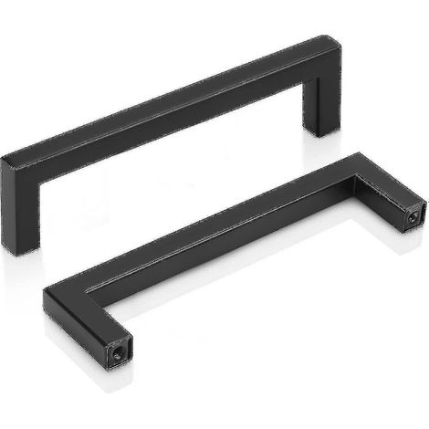 Lot de 2 poignées de porte de cuisine - Poignées de placard noires (1/5)