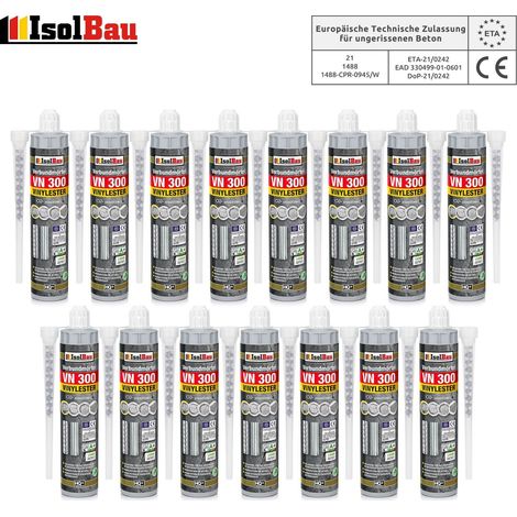 Verbundmörtel 15 x VN 300ml Injektionsmörtel 30 x Statikmischer ETA Zulassung (1/5)