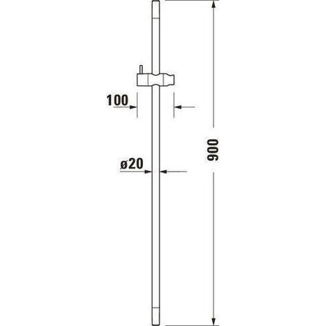 Duravit Brausestange, 900mm, UV0600004070 (1/5)