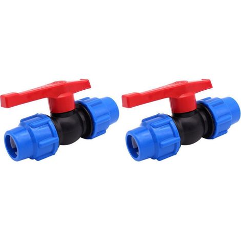 Ecleanfy - 2 pack ready Vanne d\'arrêt pour tuyau d\'eau en polyéthylène haute densité ou alcaline 25 mm (25 mm) (1/3)