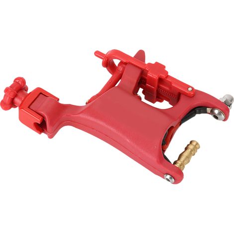 Machine à tatouer professionnelle portable à moteur puissant, pour débutants, avec liner et shader (rouge) (1/5)