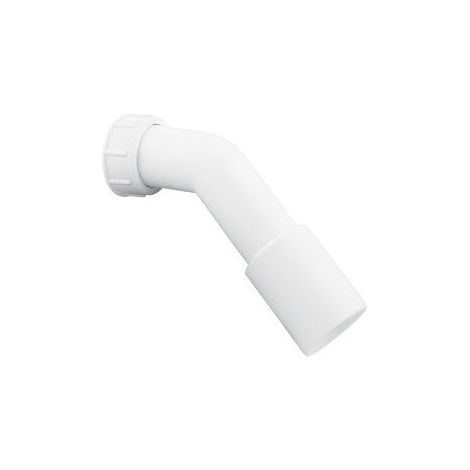 Tuyau de sortie 45Gr, G 1 1/2 pouce blanc KLUDI