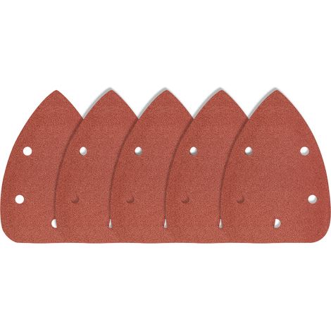Carta vetrata in velcro, ferro 102 x 140 mm, P40, 5 pezzi, con 5 fori per levigatrice 59G335 (1/2)