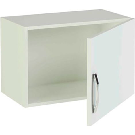 Pegane – Meuble haut de cuisine 1 porte blanc – Hauteur 40 cm – Longueur 60 cm – Profondeur 33 cm – Panneaux de particules mélaminés