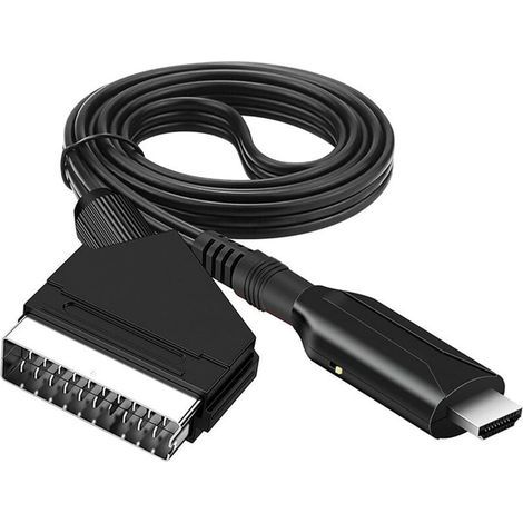 Câble péritel vers HDMI-Adaptateur péritel vers HDMI-Convertisseur audio vidéo péritel tout en un vers HDMI 1080p/720p (1/5)