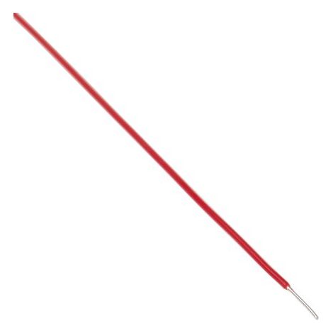 Fil électrique RS PRO 0,12 mm² 26 AWG, 300 V, ETFE Rouge, 50m ( Prix pour Bobine de 50 Mètres )