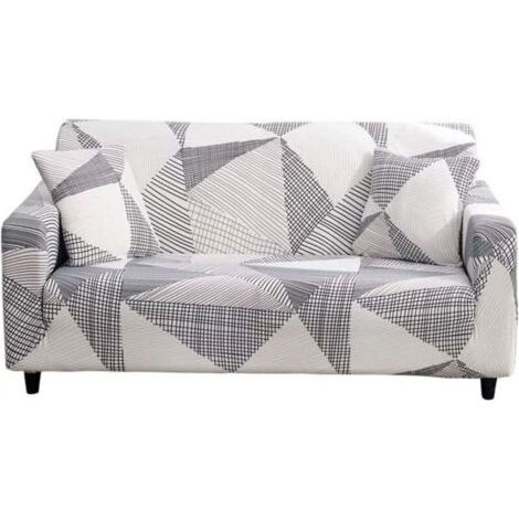 Housse de canapé extensible 3 places, housse de canapé universelle en tissu élastique, protection pour canapé trois places ajustable et résistante (1/5)