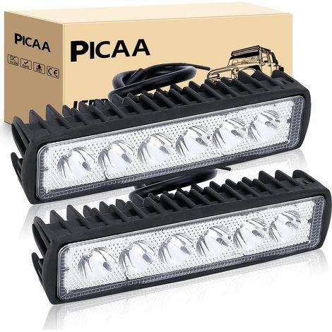 LED Strålkastare 2ST 6 Tum 18W Spotlight Långdistans Motorcykel Arbetsbelysning Lampa 12V Off Road Bil 4x4 Lastbil ATV SUV Lastbil (1/5)