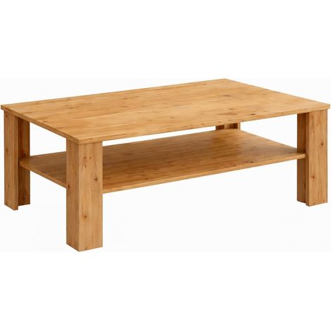 Tavolino Da Caffè Con Ripiano Inferiore E Vano A Giorno Tavolo Basso Stile Nordico Design Minimal Per Soggiorno Salotto Zona Living Struttura Resistente 47 x 110 x 65 Cm Colore Grigio Cemento - Colore