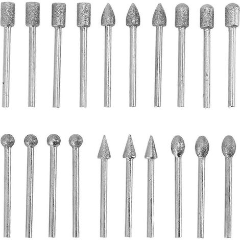 Ensemble de 20 pièces pour la sculpture sur pierre, comprenant des embouts de meulage. (1/5)