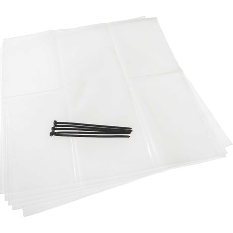 vhbw 5x Spänefangsack kompatibel mit Festool 204083, 204294 Späneabsauganlage, Rohluftentstauber - Polyethylen-Staubbeutel Set, Transparent