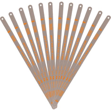 BLISTER  12 HOJAS DE SIERRA ALYCO ORANGE  300MM